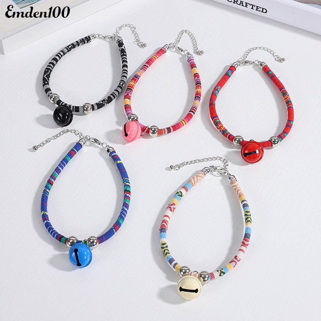 [EMDEN] Vòng Cổ Phong Cách Dân Tộc Có Thể Điều Chỉnh Kèm Chuông Cho Thú Cưng