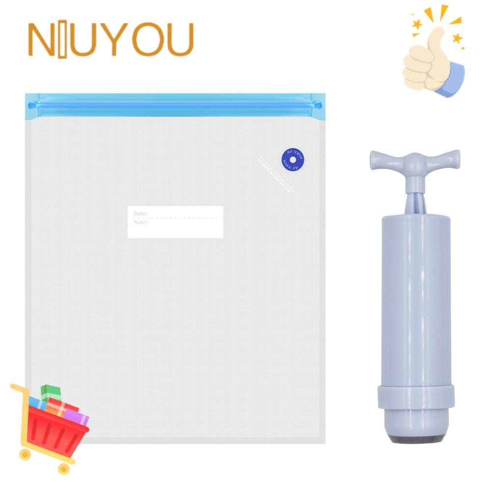 NIUYOU Kẹp Niêm Phong Túi Thực Phẩm Không Khí Trong Suốt Tái Sử Dụng Được DIY
