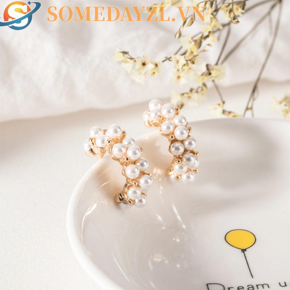 Hoa Tai Dạng Vòng Phong Cách Vintage Thời Trang Cho Nữ