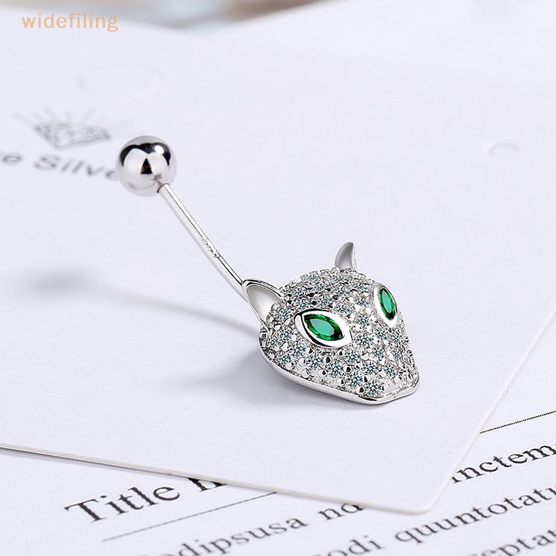 Khuyên Rốn Họa Tiết Da Báo Đính Đá Zircon Thời Trang
