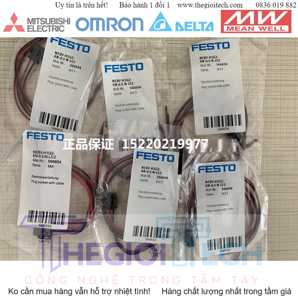 Cáp Van Điện Từ Festo 566654 NEBV-H1G2-KN-0.5-N-LE2