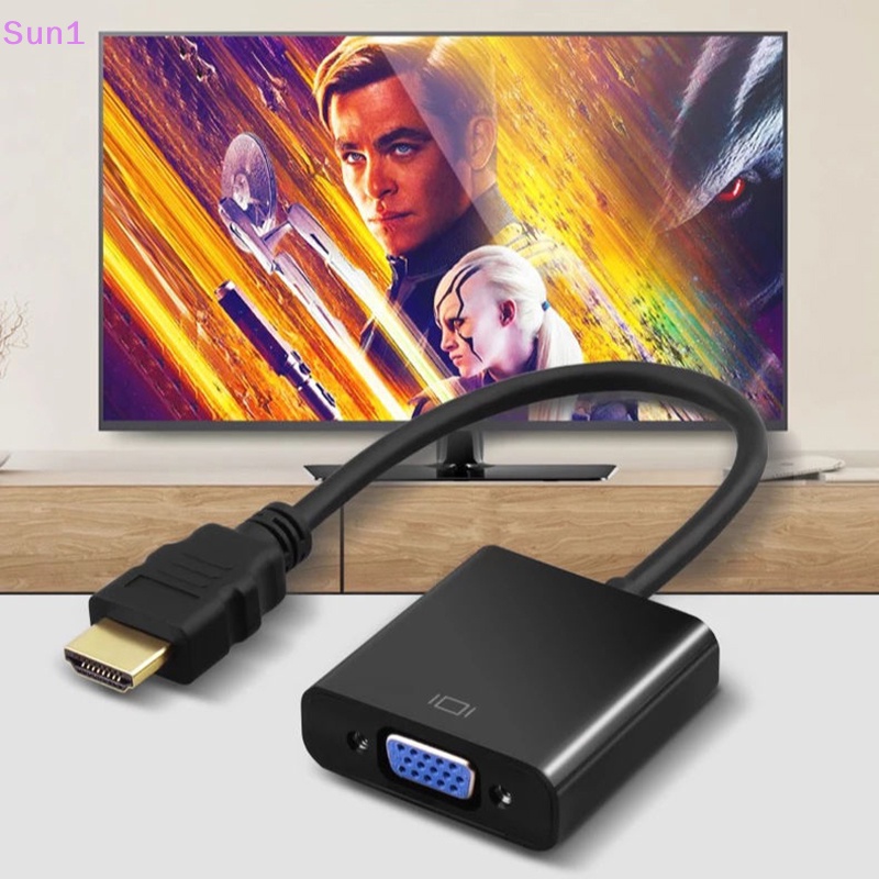 Cáp Chuyển Đổi HDMI Sang VGA Mạ Vàng 1080P Chất Lượng Cao Cho Máy Tính Bảng / Laptop