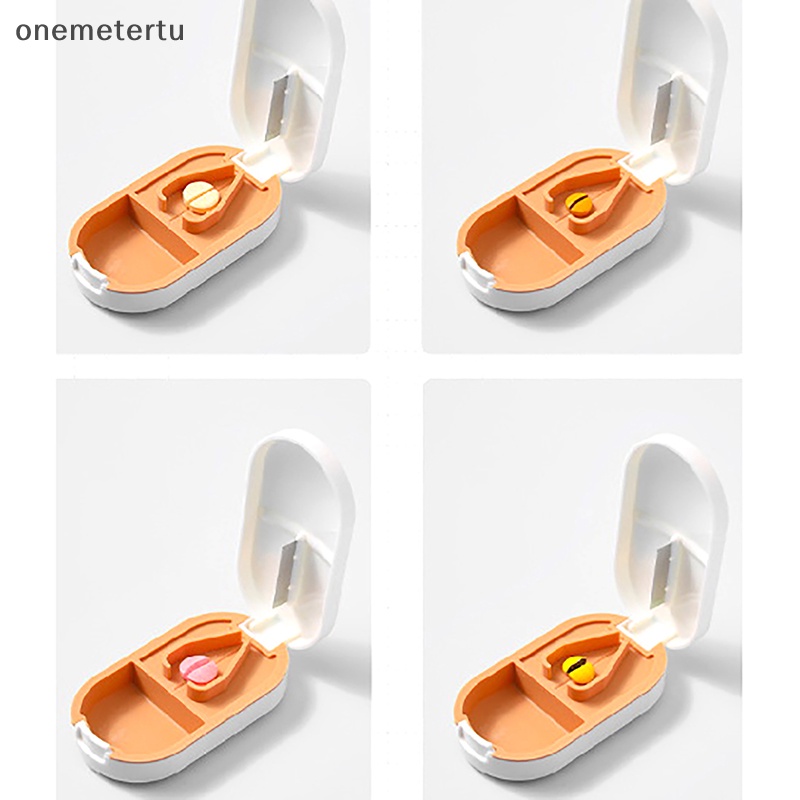 Hộp Cắt Thuốc Viên Chia Hai Ngăn Tiện Dụng