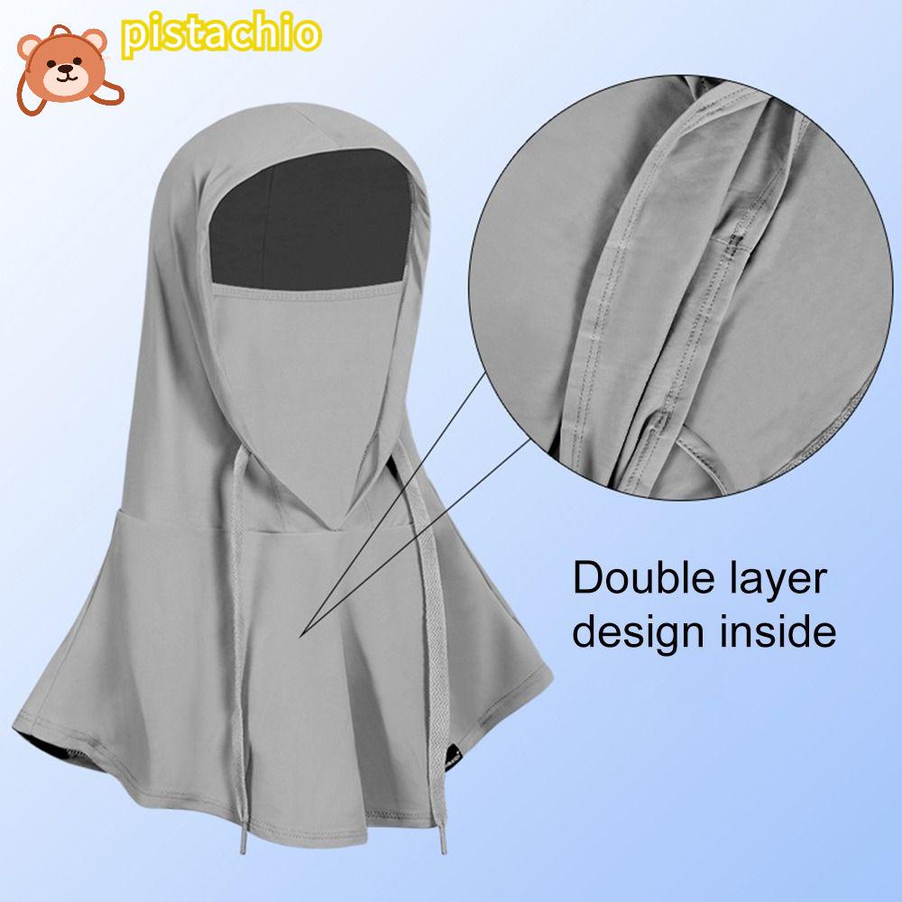 PISTA Mặt Nạ Chống Nắng Bằng Lụa Mát Chất Lượng Cao Bảo Vệ Toàn Diện