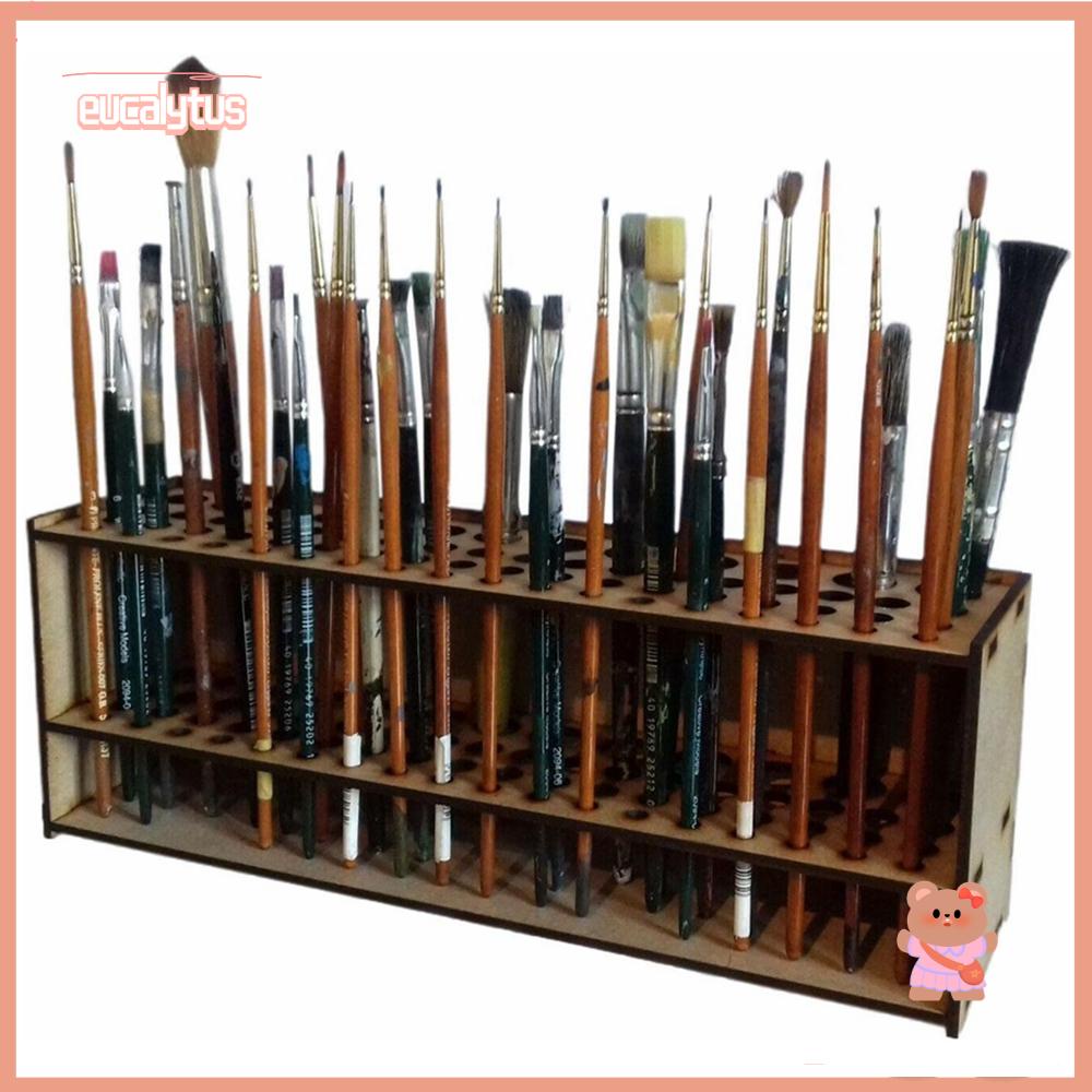 EUTUS Giá Đỡ Cọ Trang Điểm Gắn Tường Hình Vuông Tiện Dụng Cho Học Sinh