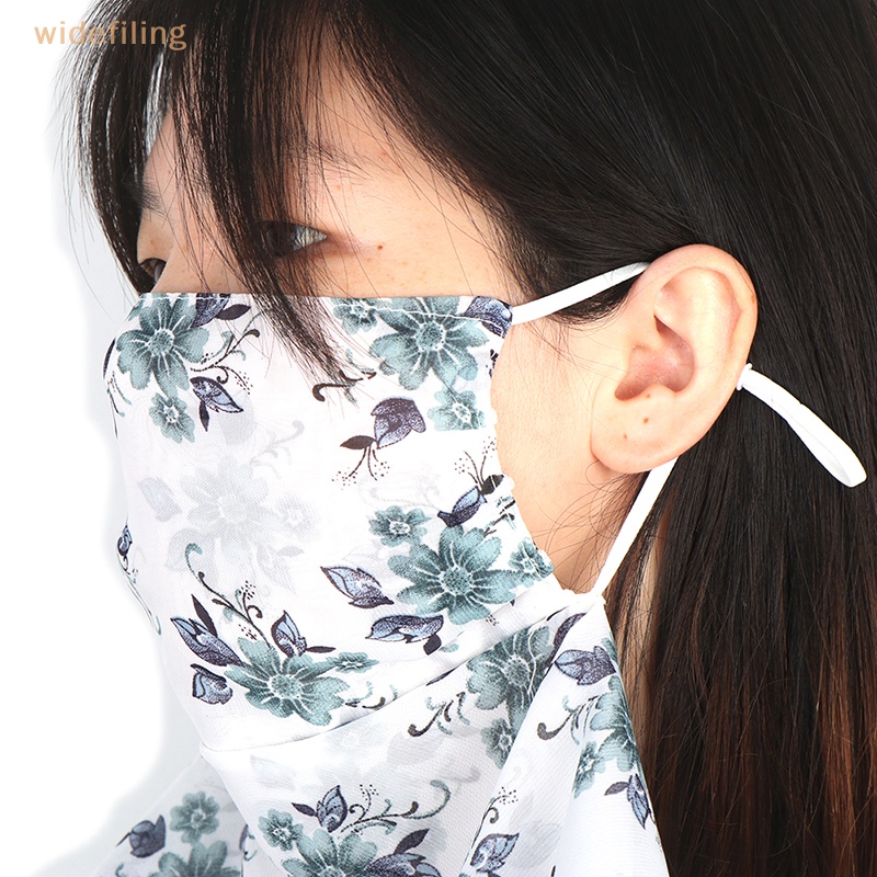 Khăn Choàng Cổ Kiêm Khẩu Trang Chống Nắng Bằng Lụa Khẩu Trang Chiffon Che Phủ Mũi / Miệng Chống Tia UV Khi Đi Ra Ngoài