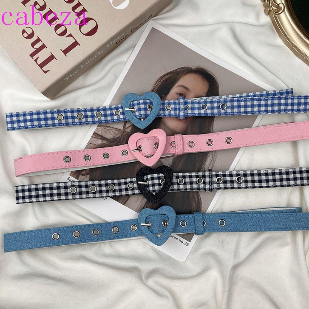 CABEZA Thắt Lưng Da PU Khóa Hình Trái Tim Thời Trang Cho Nữ