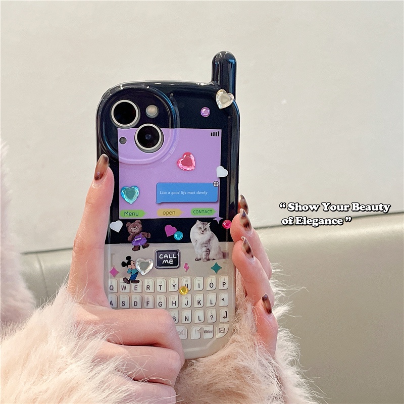 Ốp Điện Thoại Silicon Dẻo Hình Mèo Dễ Thương Chống Sốc / Rơi Cho iPhone 14 13 12 11 Pro Max 14 Plus