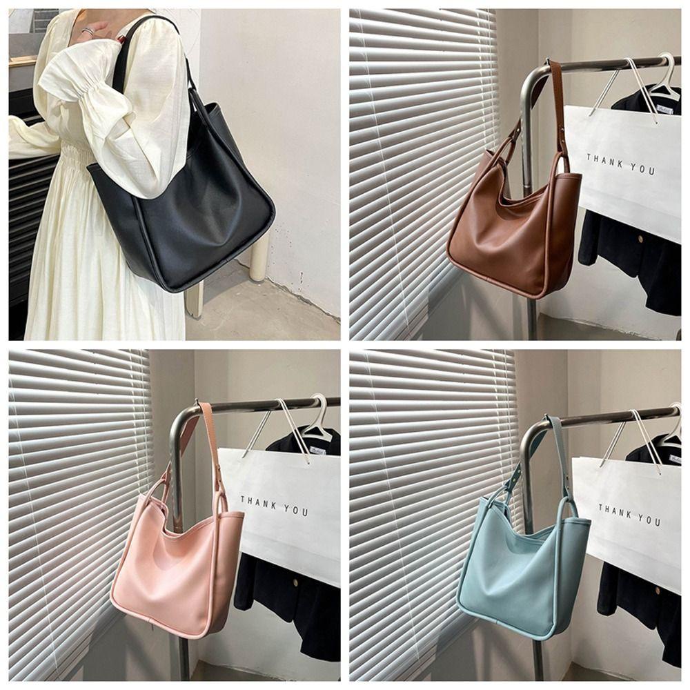 FALLFORBEAUTY Túi Tote Da PU Mềm Sức Chứa Lớn Phong Cách Hàn Quốc Làm Quà Sinh Nhật