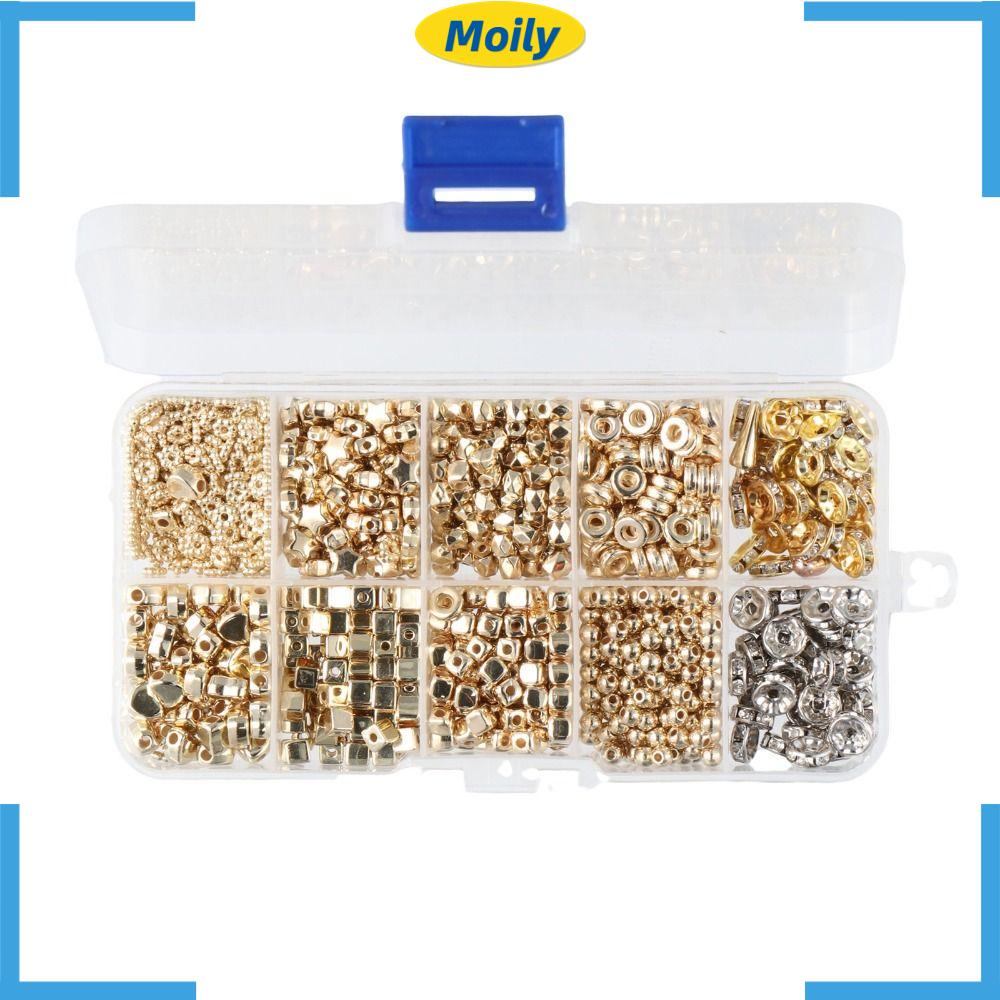 MOILYVN Bộ 1240 Hạt Xỏ Lỗ Dùng Để Làm Trang Sức Thủ Công