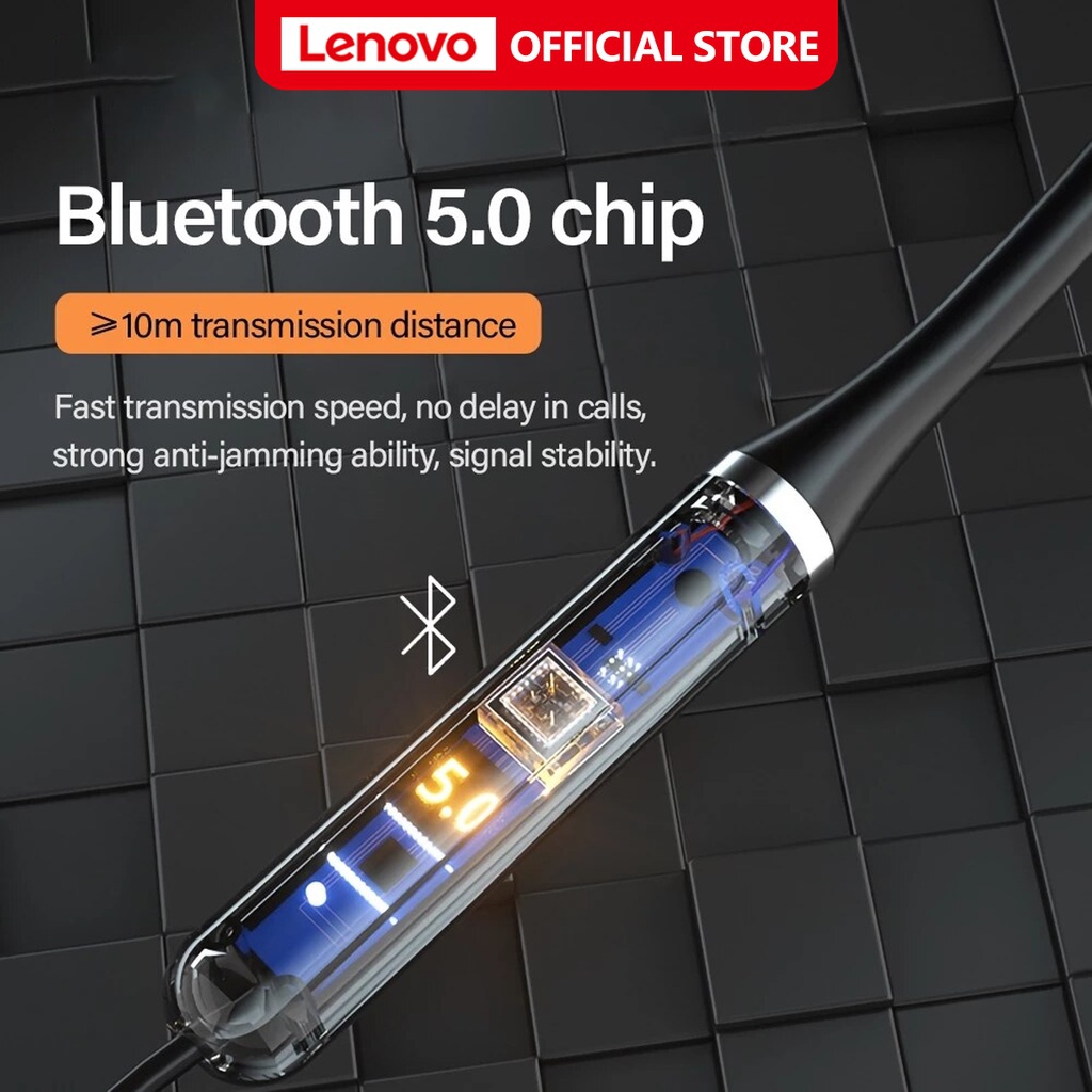 Tai Nghe Nhét Tai Bluetooth 5.0 Không Dây Đeo Cổ Thể Thao Cho Lenovo XE05 IPX5