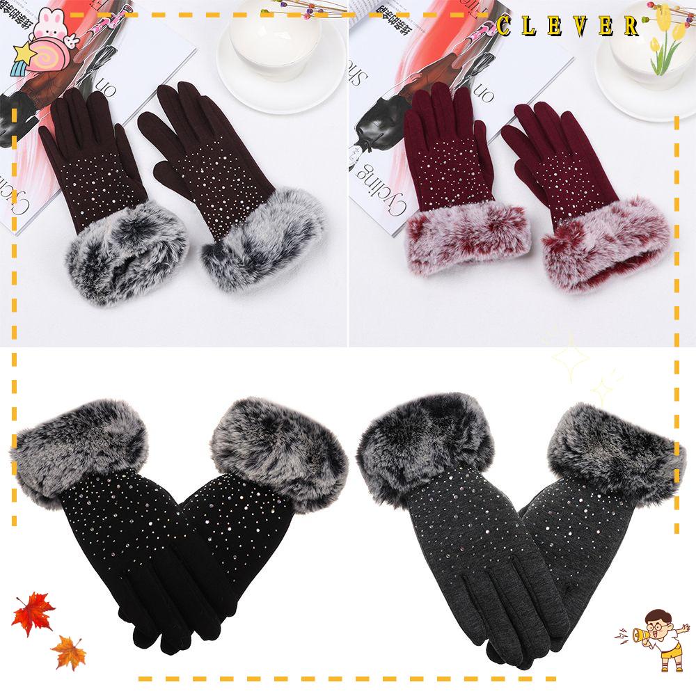 CLEVER Găng Tay Giả Lông Dày Dặn Ấm Áp