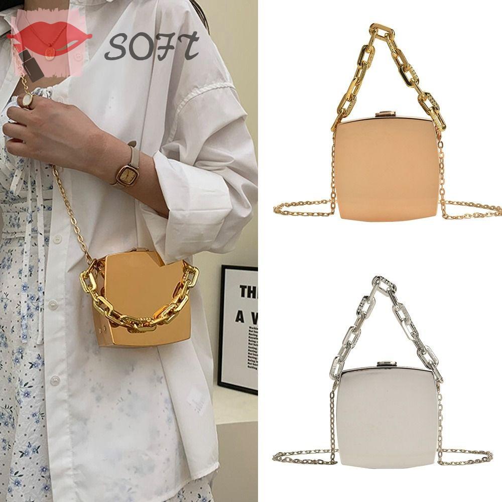 SOFTNESS Túi Đeo Chéo Mini Họa Tiết Hình Học Hợp Thời Trang Cho Nữ