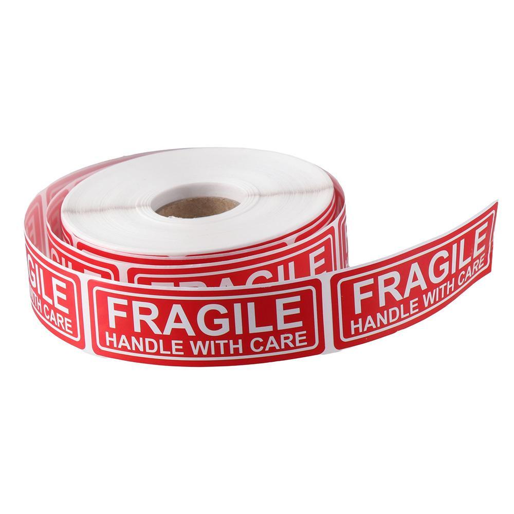 CHOOKEY Nhãn Dán Cảnh Báo Fragile Màu Đỏ Siêu Bền Tiện Dụng Cho Văn Phòng