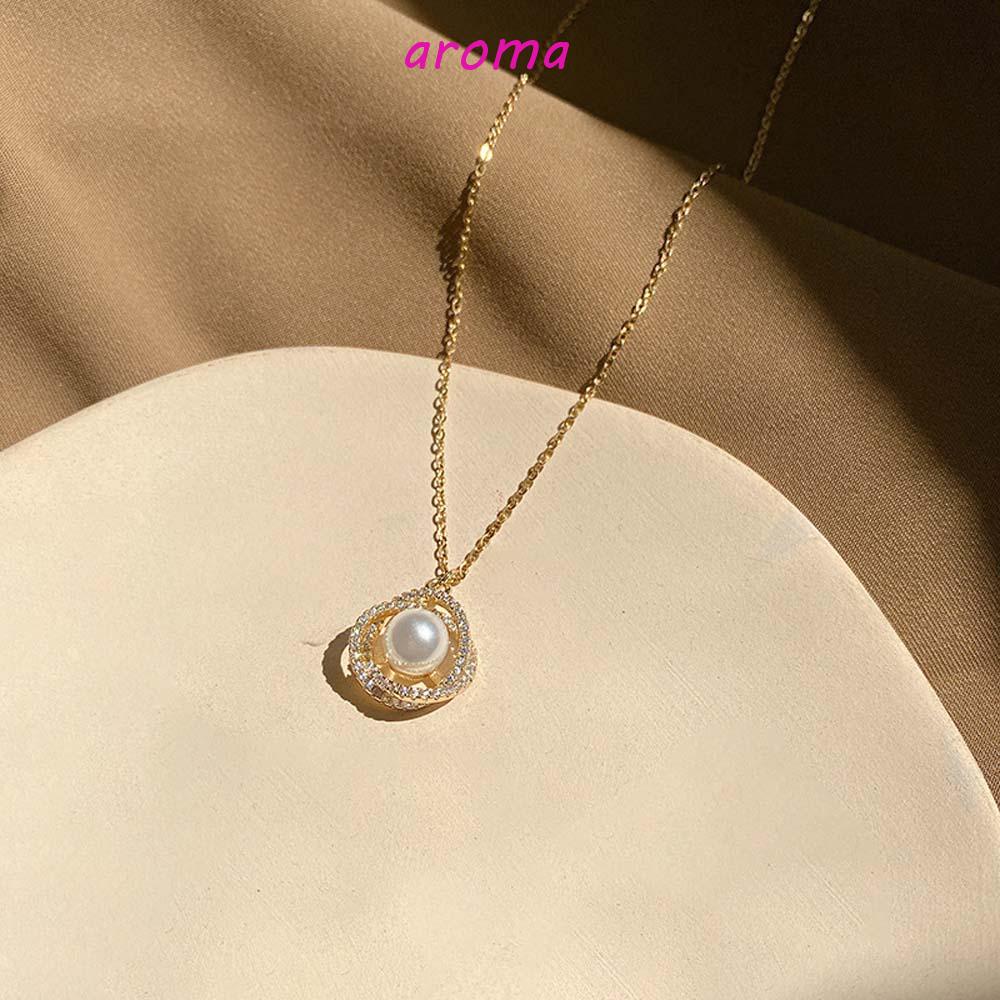 AROMA Vòng cổ Mặt Rỗng Thời Trang Cá Tính Cho Nữ