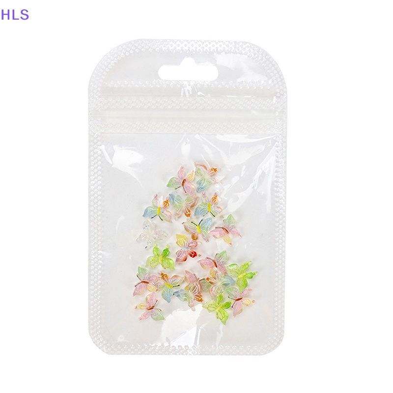 Set 20 Phụ Kiện Trang Trí Móng Tay Hình Bướm 3D DIY Độc Đáo