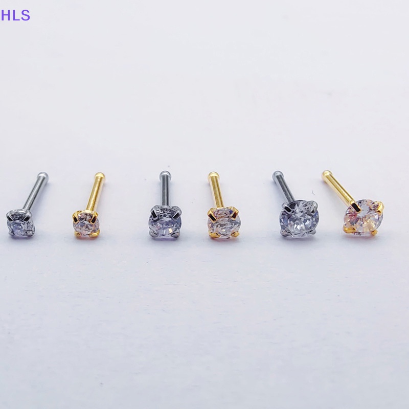 1 Khuyên Tai Thép Titan Đính Đá Zircon Thời Trang Cho Nữ