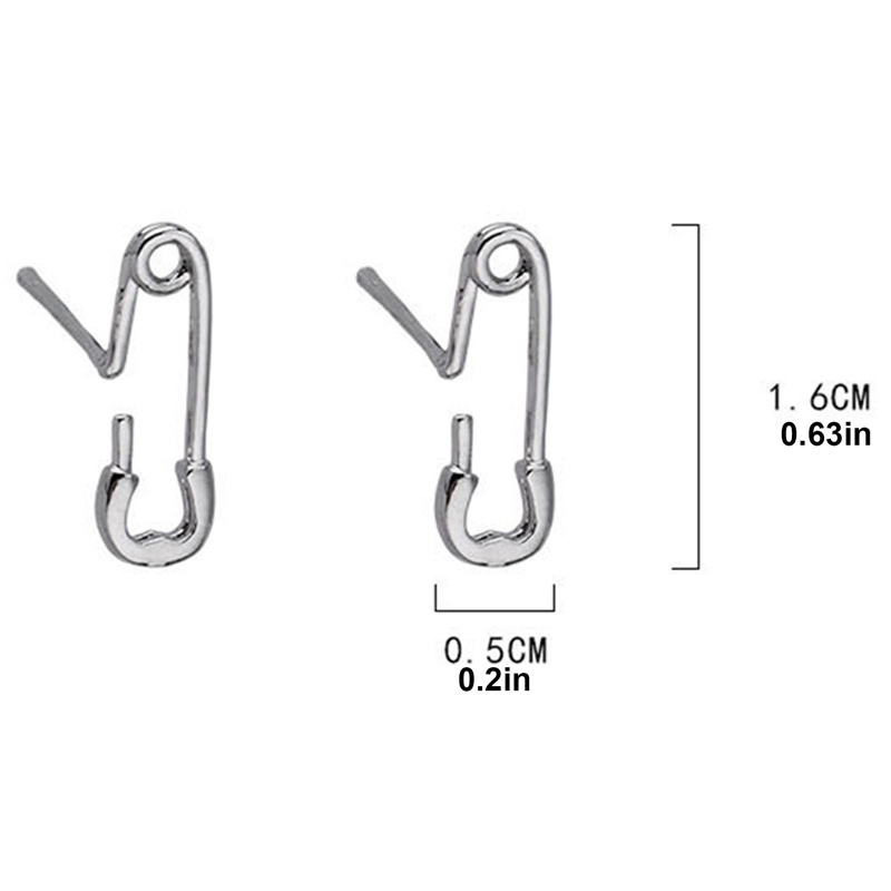 Bông Tai Mạ Bạc 925 Hình Ghim Giấy Nhiều Màu Sắc Thời Trang Dành Cho Nam Và Nữ