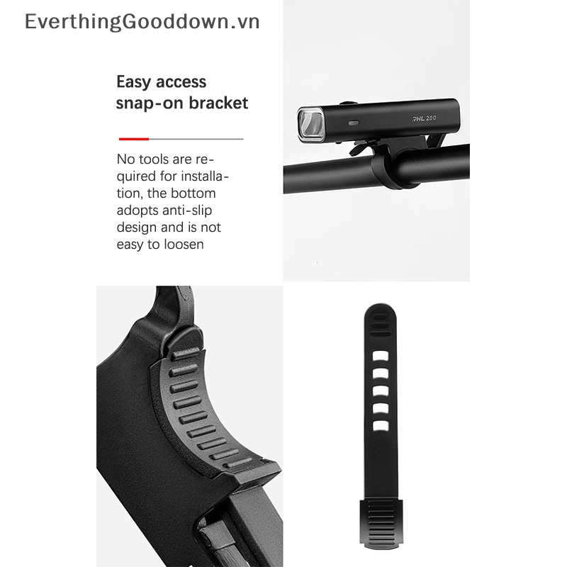 Everthinggood Đèn Pha LED 2000mAh Bằng Nhôm Siêu Nhẹ Chống Mưa Gắn Phía Trước Xe Đạp vn