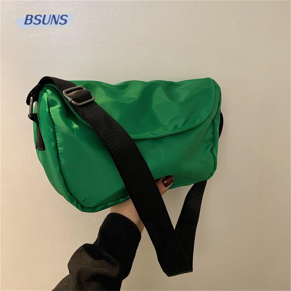 BSUNS Túi Xách Nylon Màu Trơn Sức Chứa Lớn Thời Trang Cho Nam Và Nữ