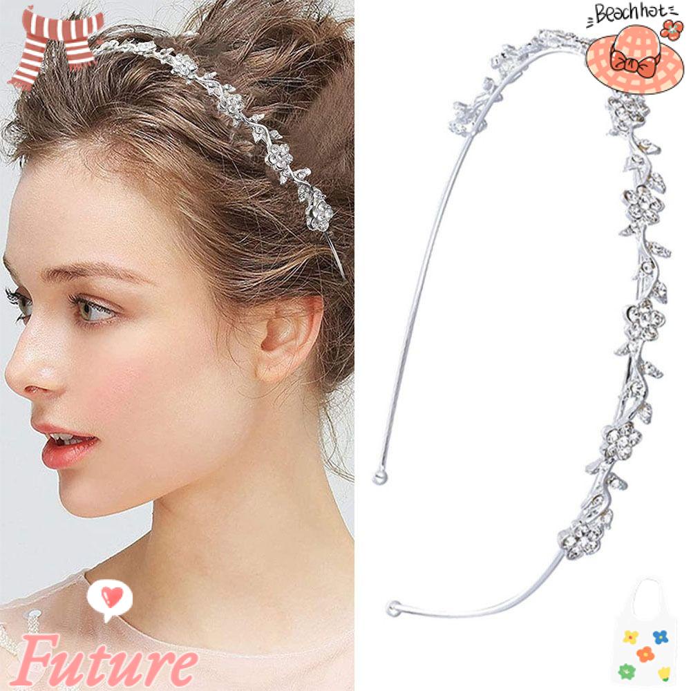 FUTURE Cài Tóc Hình Vương Miện Đính Đá Lấp Lánh Cho Cô Dâu