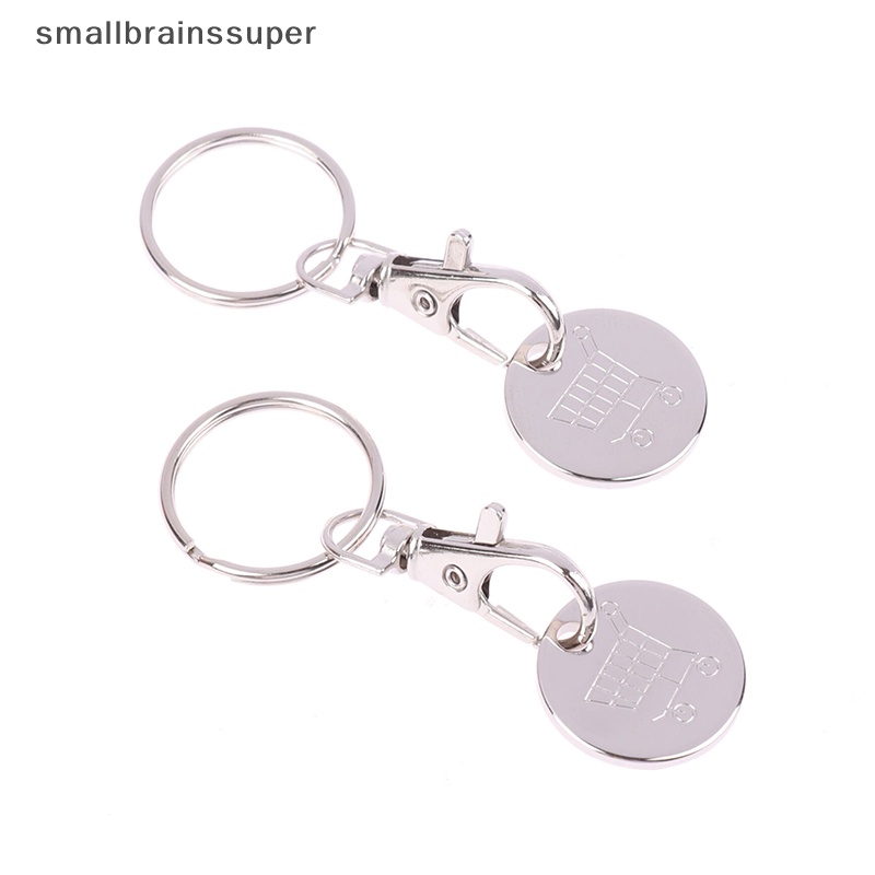 Bộ 2 Móc Treo Chìa Khóa Gắn Xe Đẩy Mua Sắm Bằng Kim Loại Tiện Dụng