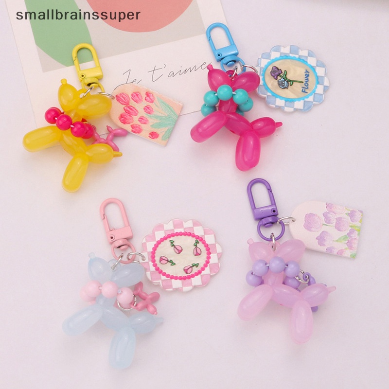 Móc Khóa Hình Chú Cún Và Bong Bóng Màu Kẹo Ngọt Thời Trang Dành Cho Nữ