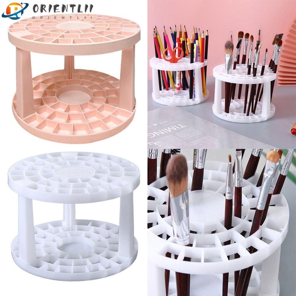 ORIENTLII Giá Đỡ Cọ Trang Điểm Nhiều Lỗ Đa Năng Tiện Dụng