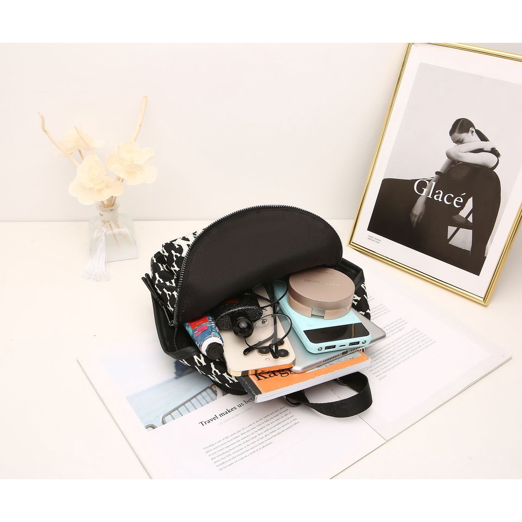 Ba Lô Nhỏ In Logo NY Phong Cách Âu Mỹ Cổ Điển Thời Trang Cho Nam Và Nữ