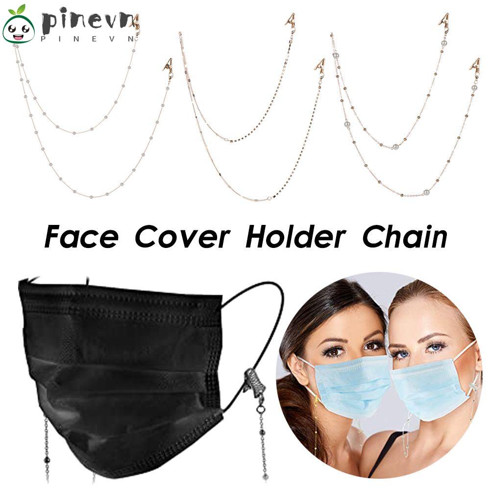 PINEVN Dây Đeo Khẩu Trang Kiêm Giá Đỡ Kẹp Cá Sấu Bằng Kim Loại Có Thể Điều Chỉnh