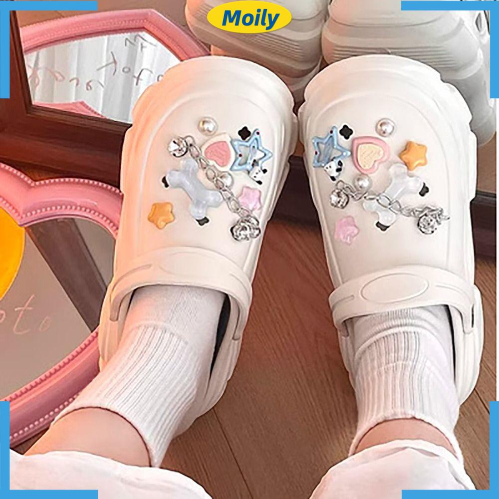 MOILYVN Phụ Kiện Trang Trí Giày Hình Đôi Giày Hoạt Hình Bằng Nhựa Dễ Thương DIY