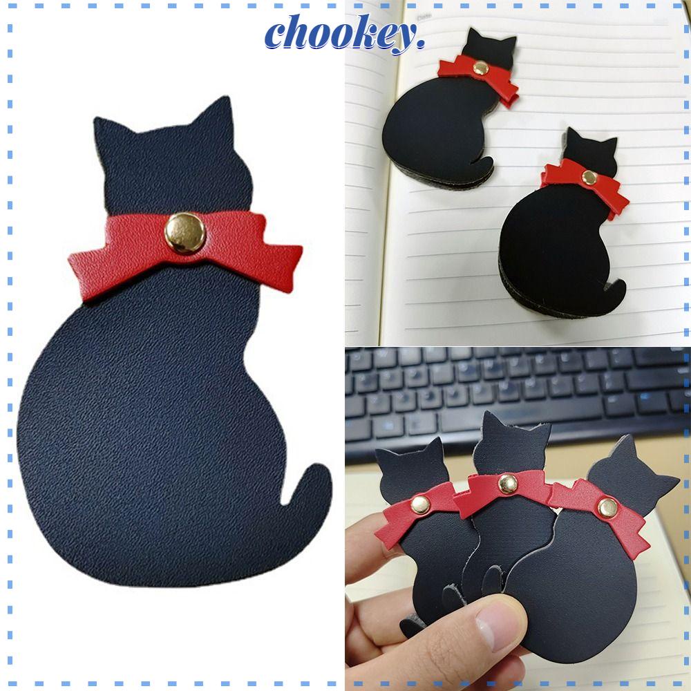 CHOOKEY Set 2 Bookmark Hình Mèo Đen Cá Tính