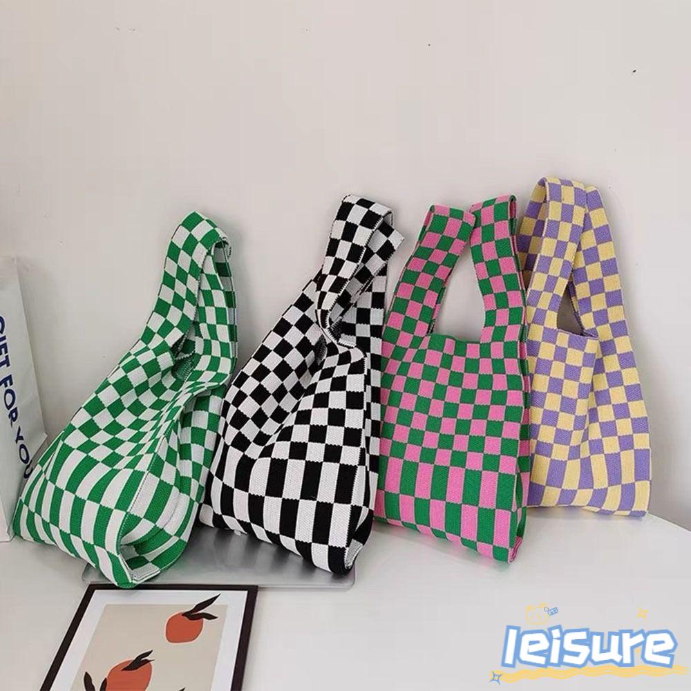 LEISURE Túi Xách Đan Len Nhiều Màu Sắc Thời Trang Cho Nữ