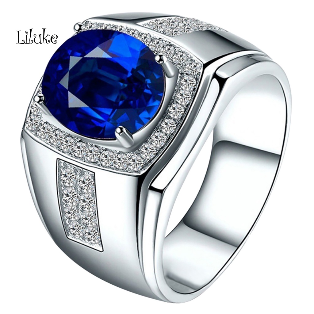 Nhẫn Hợp Kim Đính Đá Kiểu Dáng Sang Trọng Cho Nam