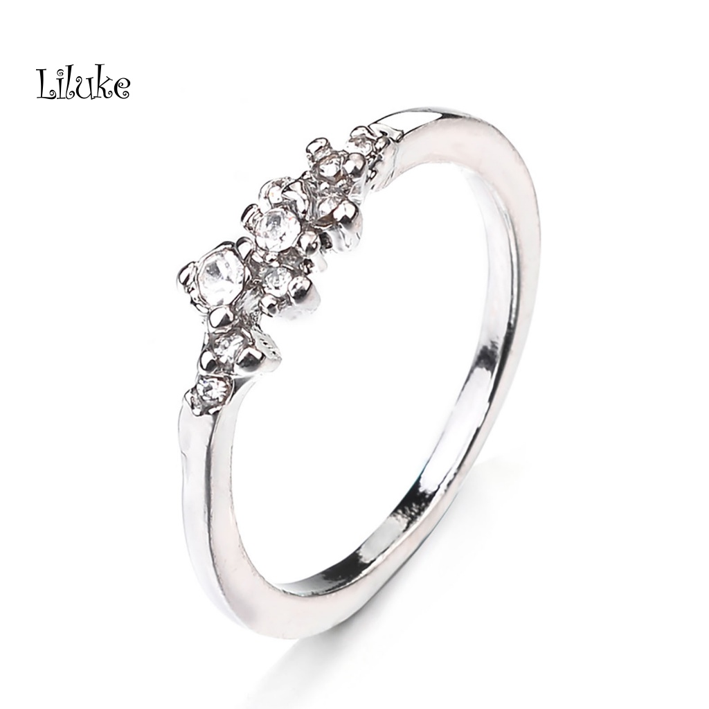 Nhẫn Đốt Ngón Tay Mạ Bạc Hình Số 9 Đính Đá Thời Trang Cho Nữ