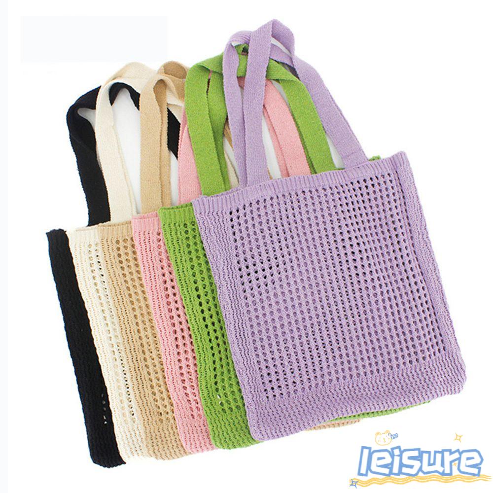 LEISURE Túi Xách Đan Len Cỡ Lớn Thời Trang Cho Nữ