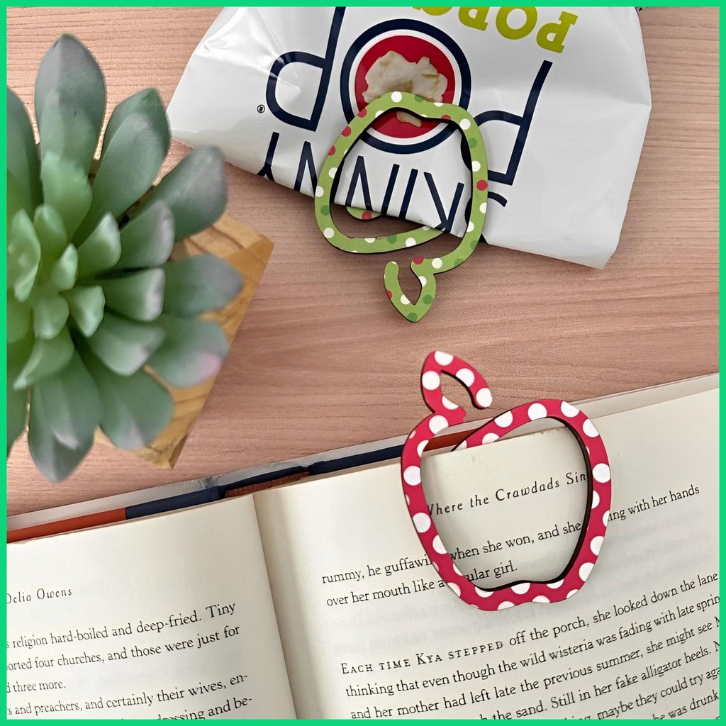 Bộ 4 Kẹp Giấy Đánh Dấu Trang Sách Chống Trượt Hình Trái Cây Hoạt Hình