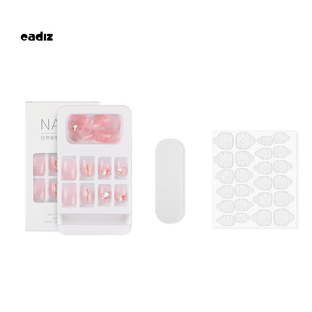 1 Bộ Móng Tay Giả Bằng Nhựa ABS Chống Phai Màu Sang Trọng DIY