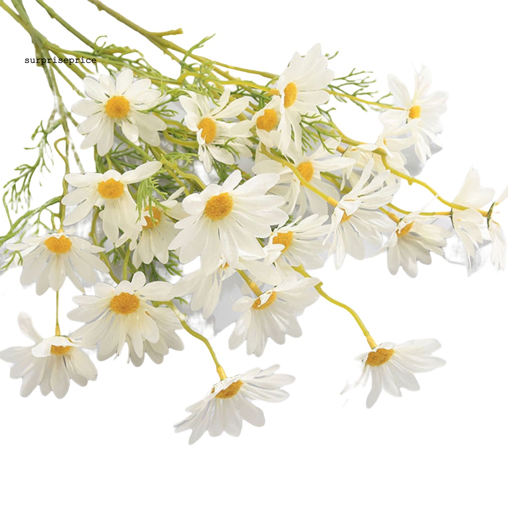 Bó Hoa Giả 5 Bông Bằng Lụa Nhiều Màu Chống Tia UV Trang Trí Nhà Cửa