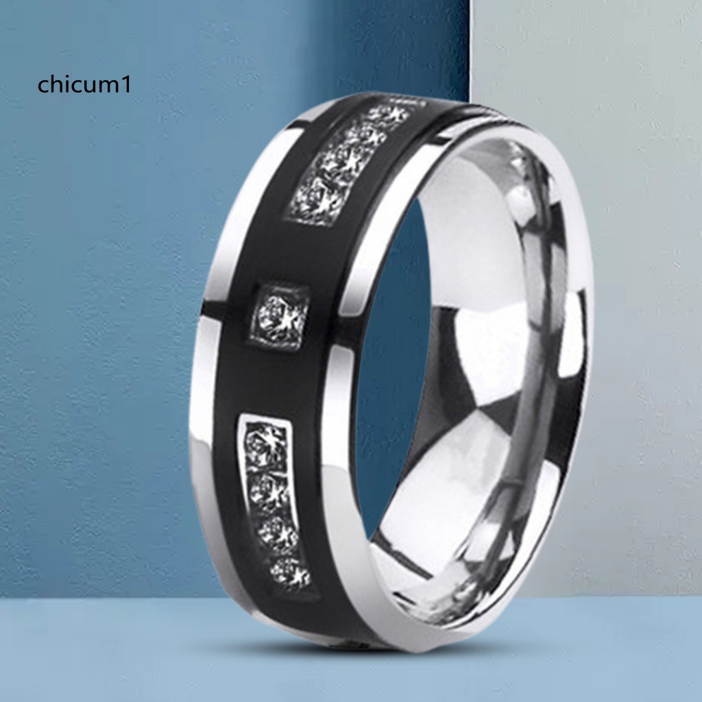 Set 1 / 2 Nhẫn Đeo Tay Kim Loại Đính Đá Đơn Giản Cho Nữ