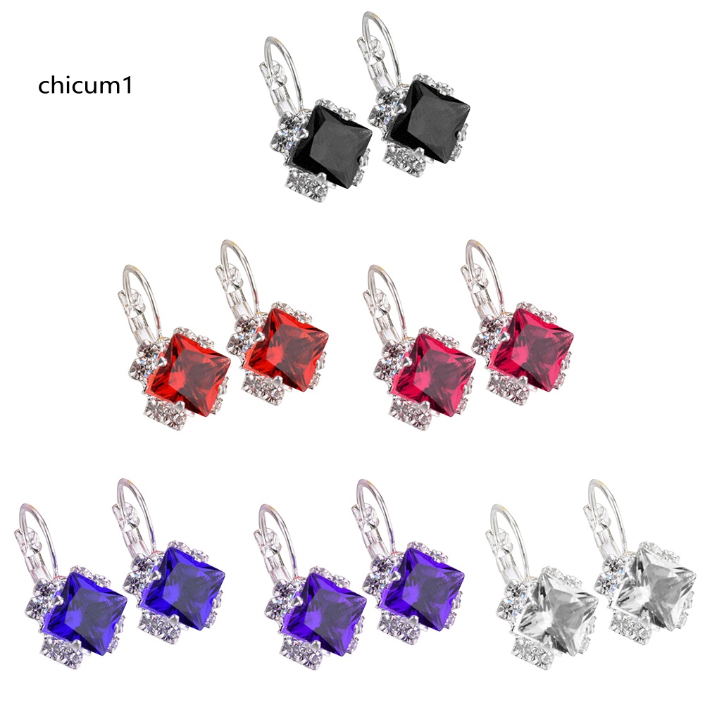 Khuyên Tai Đính Đá Lấp Lánh Thời Trang Cho Nữ