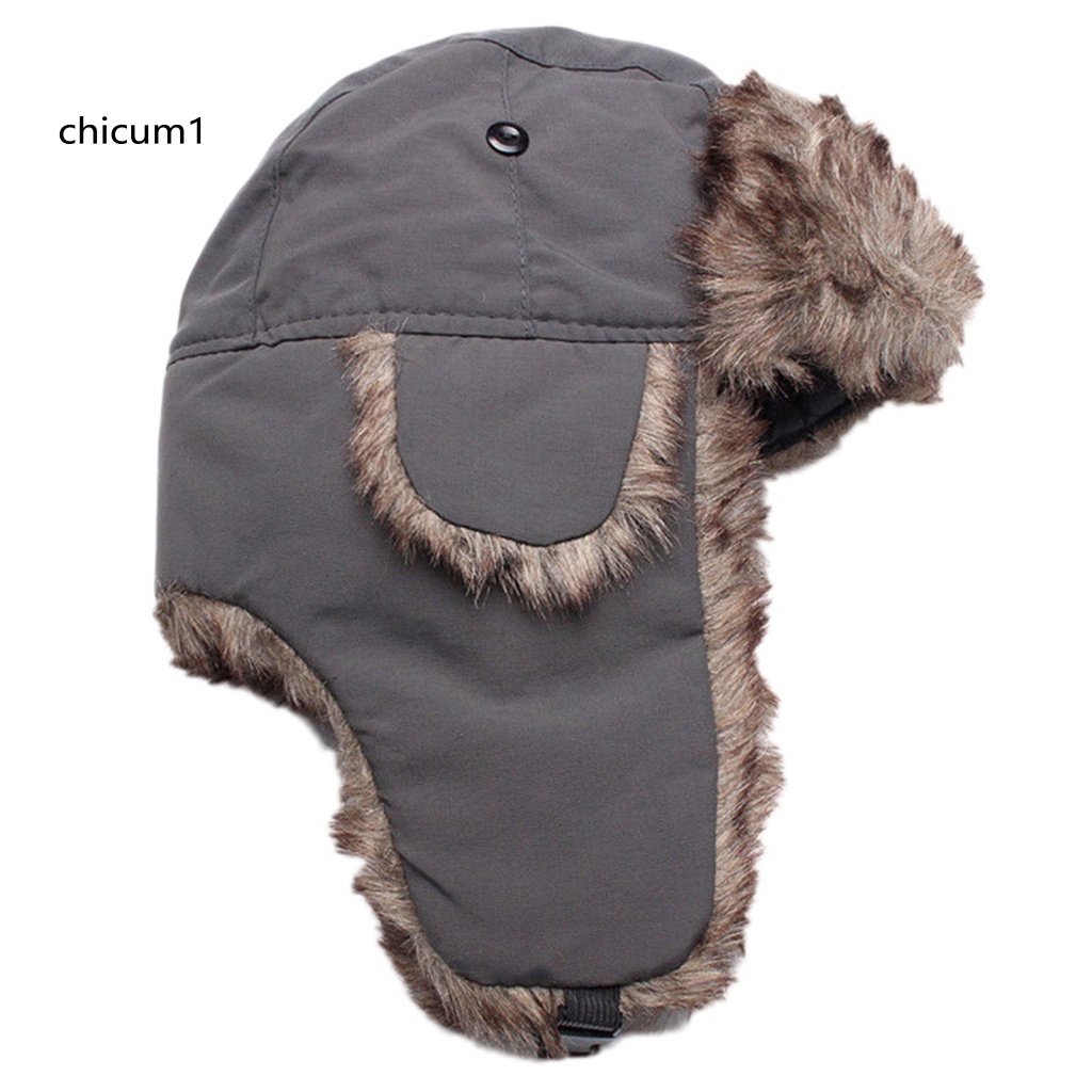 Mũ Lông Giả Chống Gió Mùa Đông Có Thể Điều Chỉnh Cho Unisex