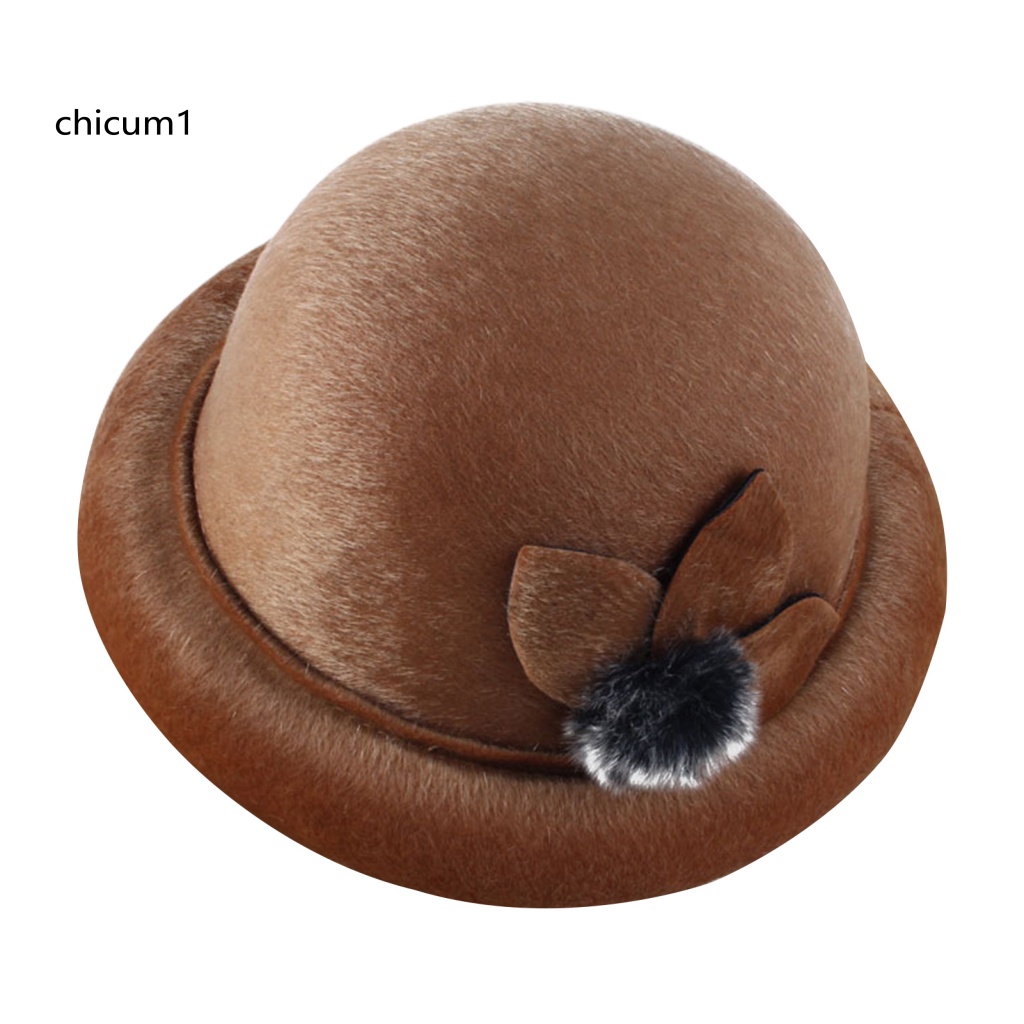 Mũ Lông Giả Màu Trơn Chống Gió Giữ Ấm Thoải Mái Mùa Thu Đông Cho Nữ