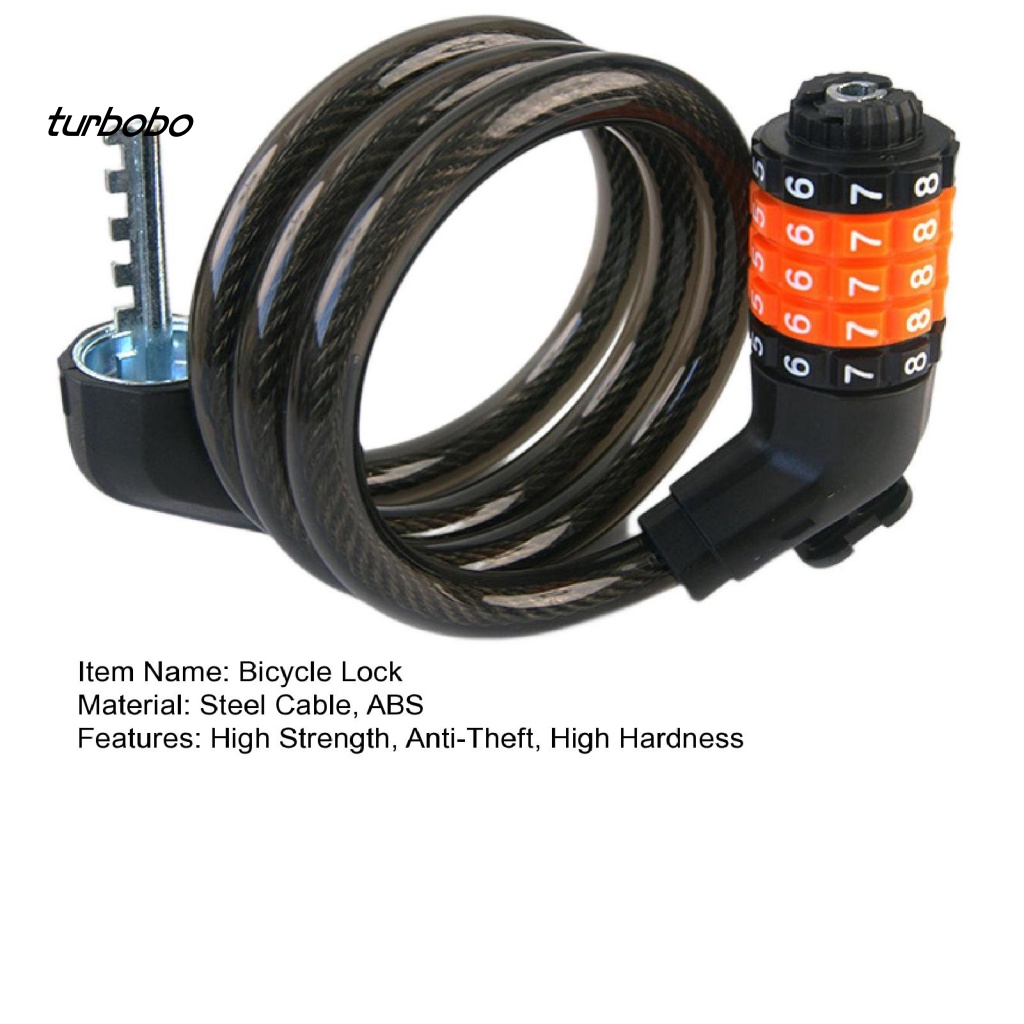 Khóa Xe Đạp Bằng ABS Năm Mật Khẩu Độ Bền Cao Không Vỡ Chống Thấm Nước