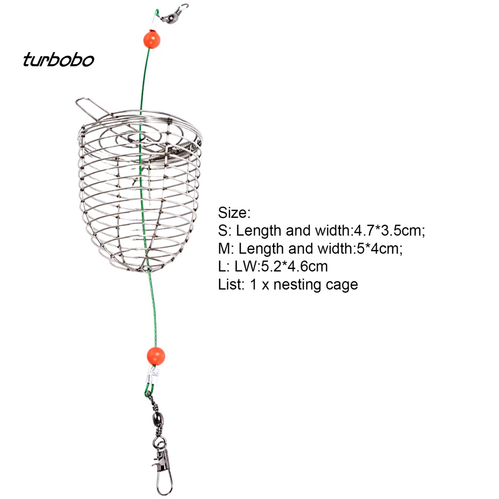 Lồng Đựng Mồi Câu Cá Bằng Thép Không Gỉ Có Lò Xo Chống Mòn Tiện Dụng