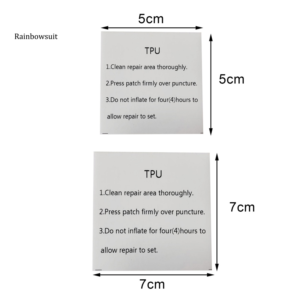 Set 10 Miếng Dán Trong Suốt Tự Dính Chống Thấm Nước Dùng Sửa Chữa Đồ Chơi Bơm Hơi