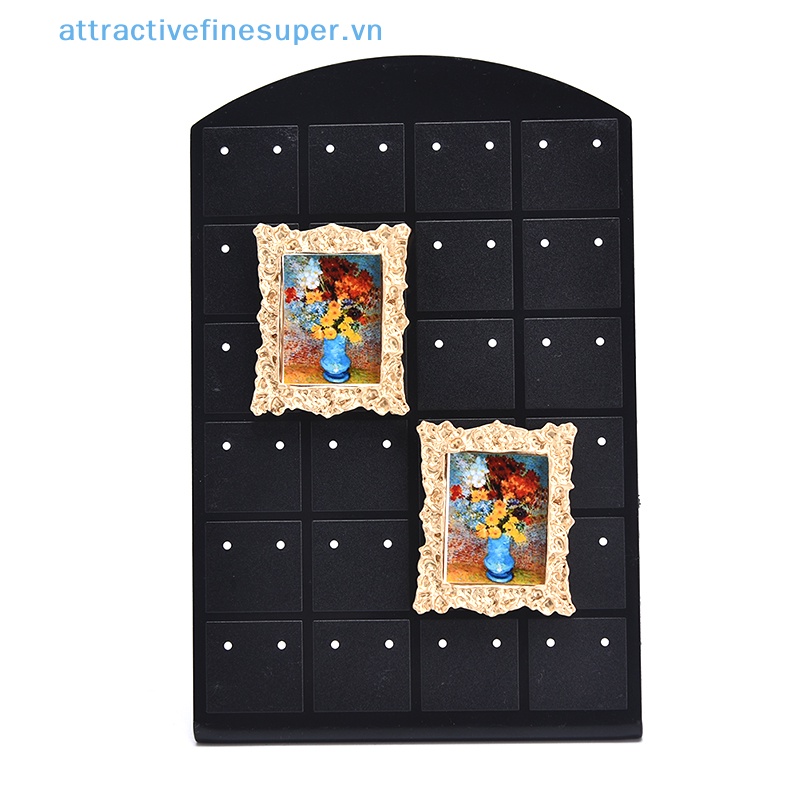 Giá Đỡ Trưng Bày Khuyên Tai 48 Lỗ Màu Đen / Trong Suốt