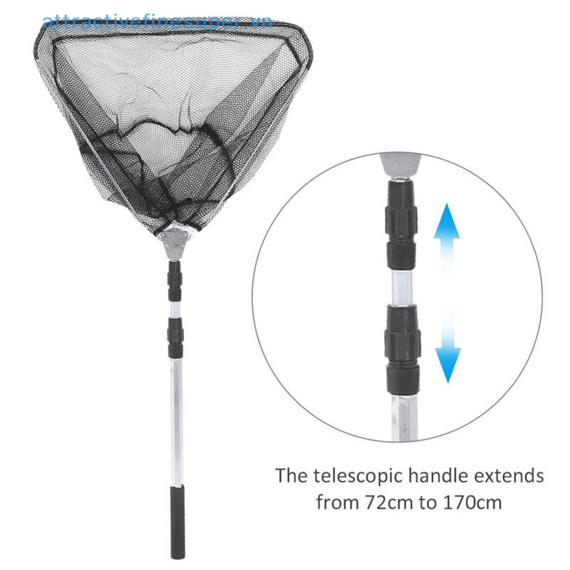 Lưới Bắt Cá Bằng Hợp Kim Nhôm 150CM Có Thể Gấp Gọn Tiện Dụng