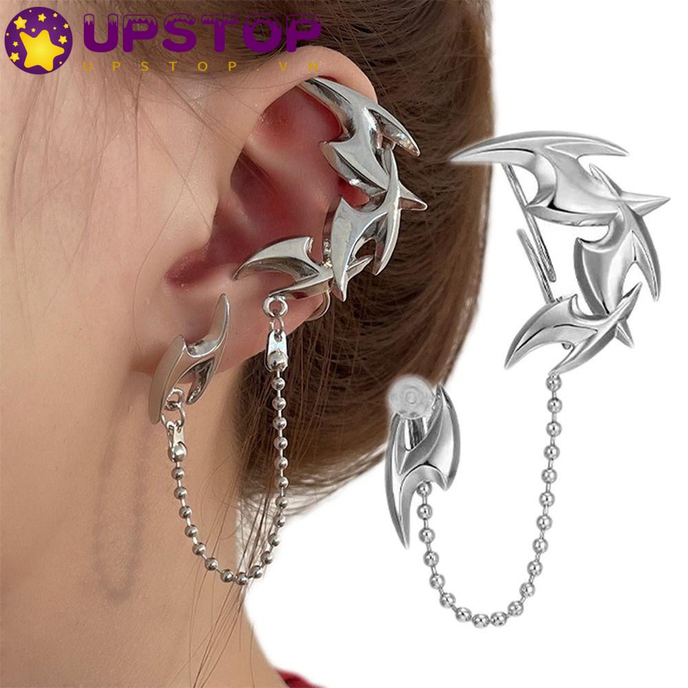 UPSTOPVN Bông Tai Dạng Kẹp Không Xỏ Lỗ Bằng Hợp Kim Phong Cách Punk Hiphop Thời Trang Unisex