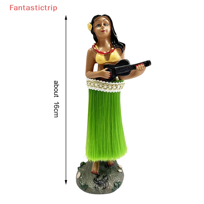 [FantastictripV] Mô Hình Đồ Chơi Búp Bê Cô Gái Hula Ukulele Anime Đầu Lắc Trang Trí Bảng Điều Khiển Xe Hơi Mới